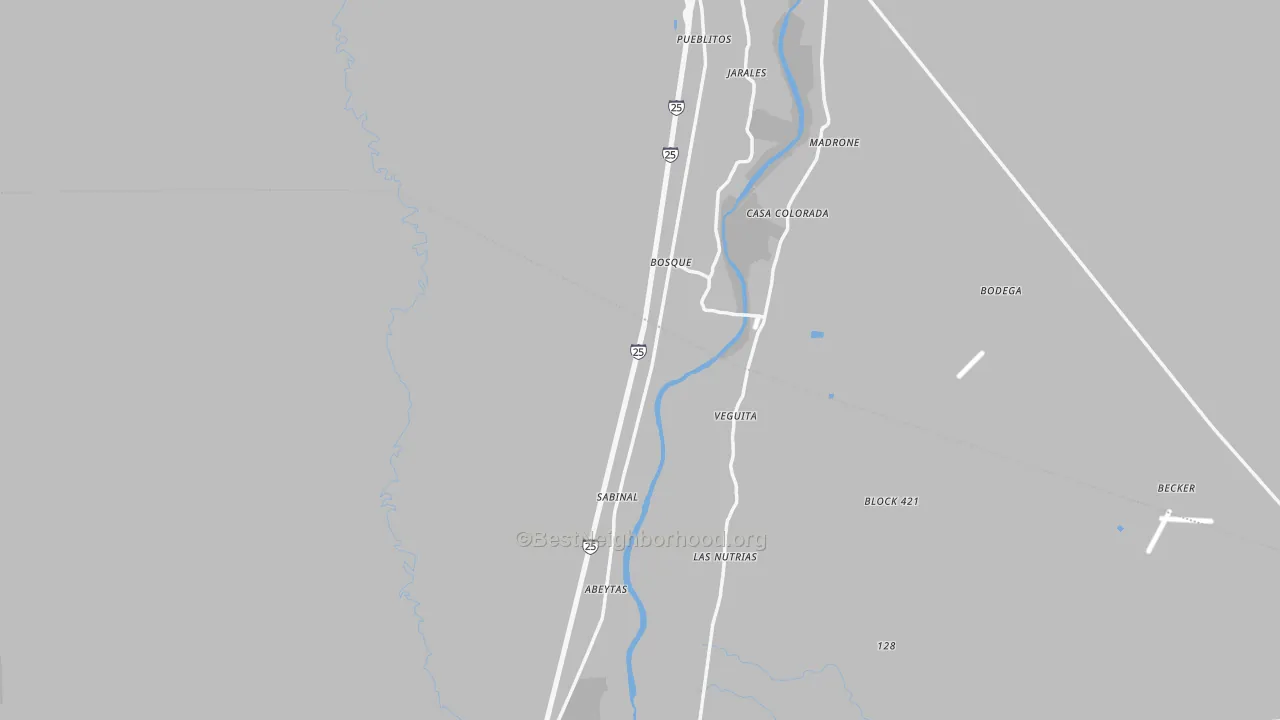 Bike Grade map of Bosque, NM