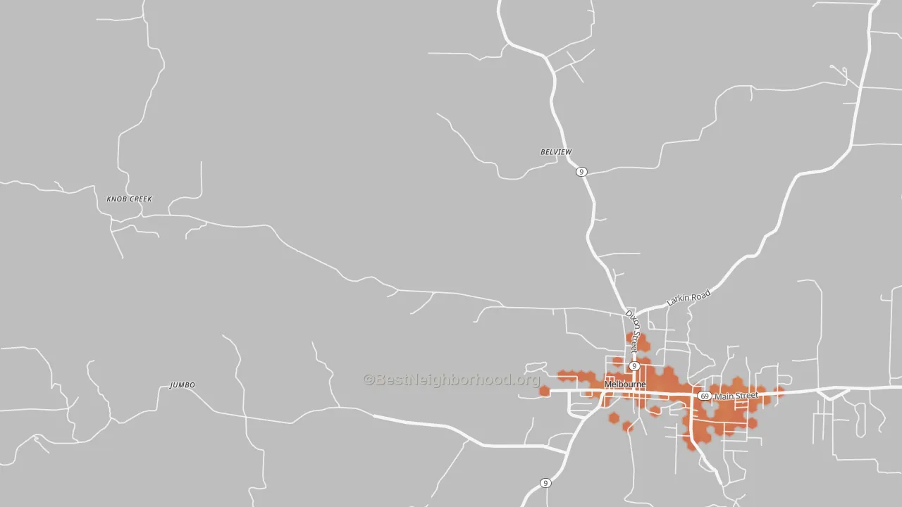 Bike Grade map of Boswell, AR