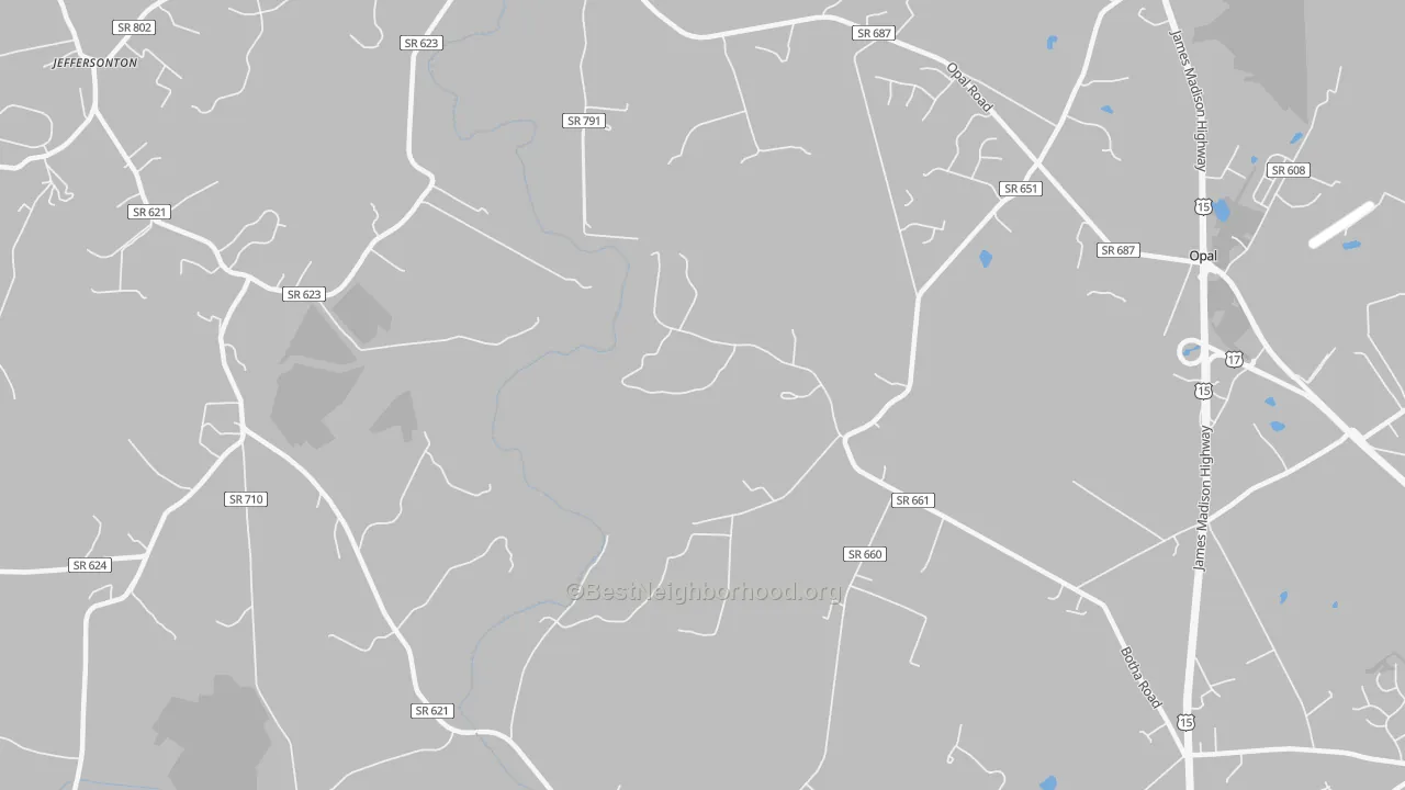 Bike Grade map of Botha, VA