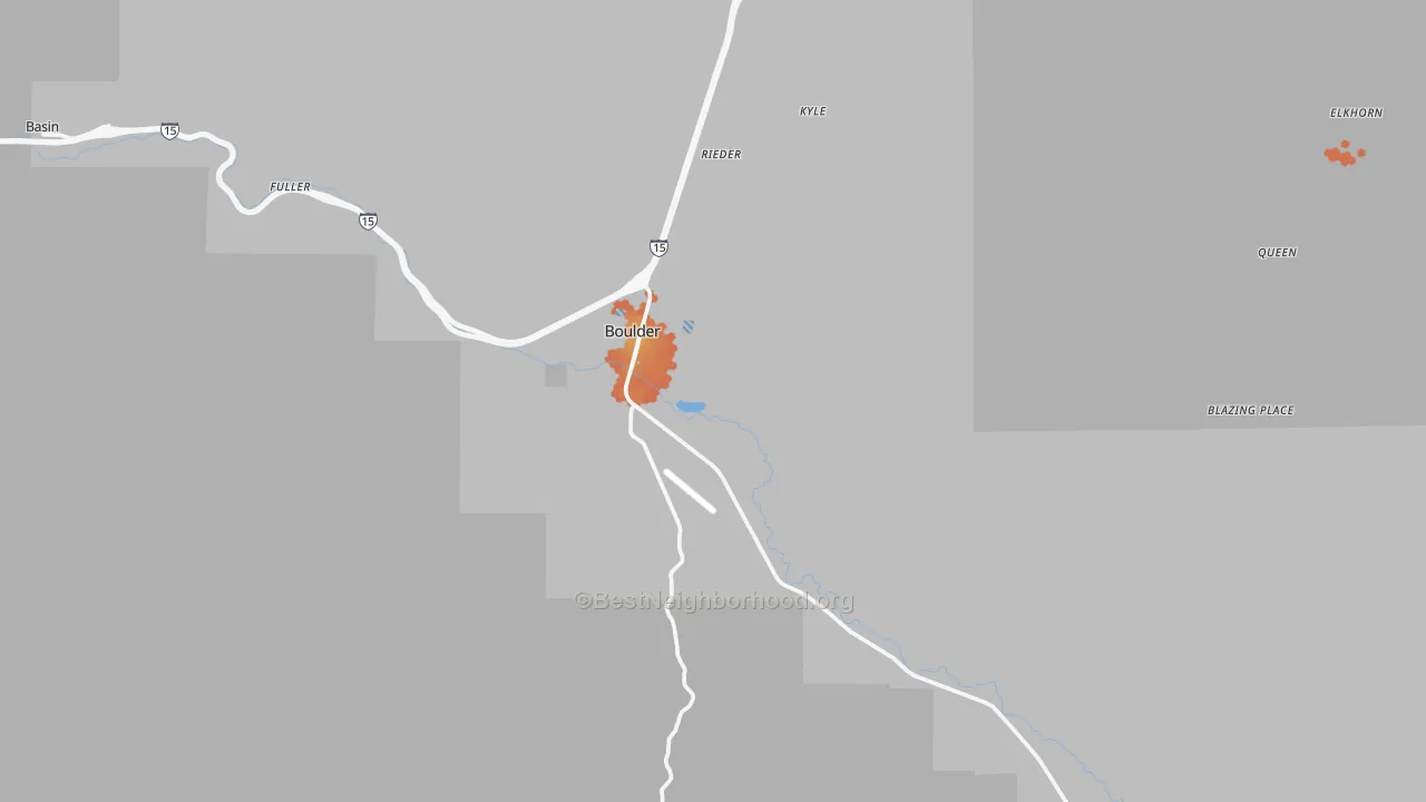 Bike Grade map of Boulder, MT