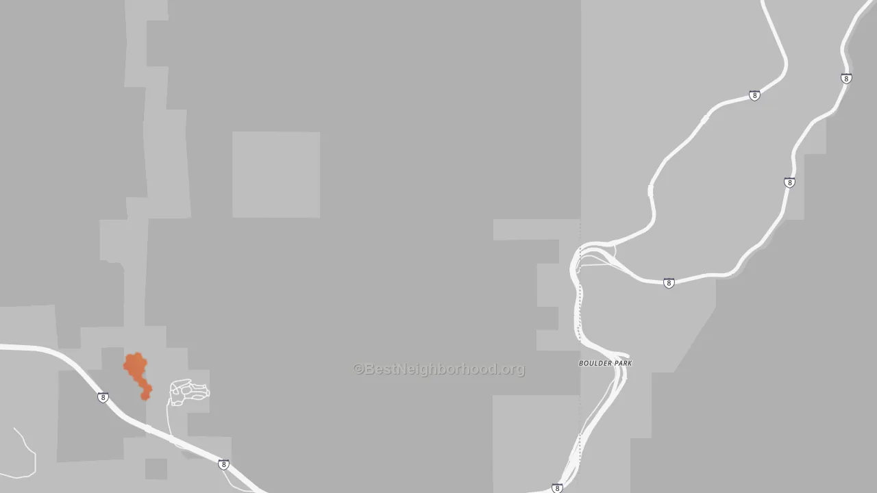 Bike Grade map of Boulder Park, CA