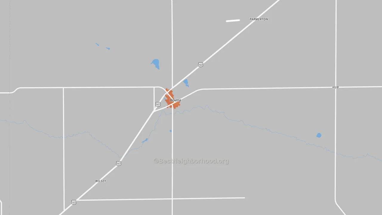 Bike Grade map of Bovina, TX