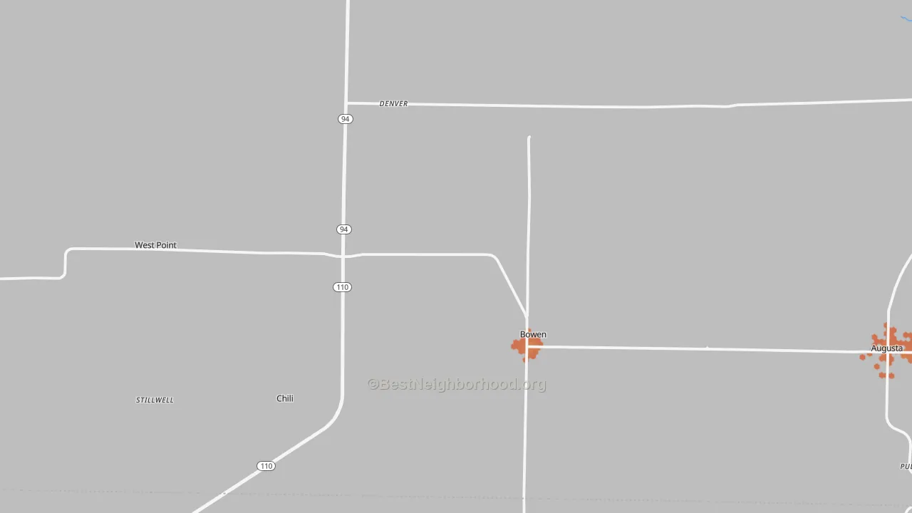 Bike Grade map of Bowen, IL