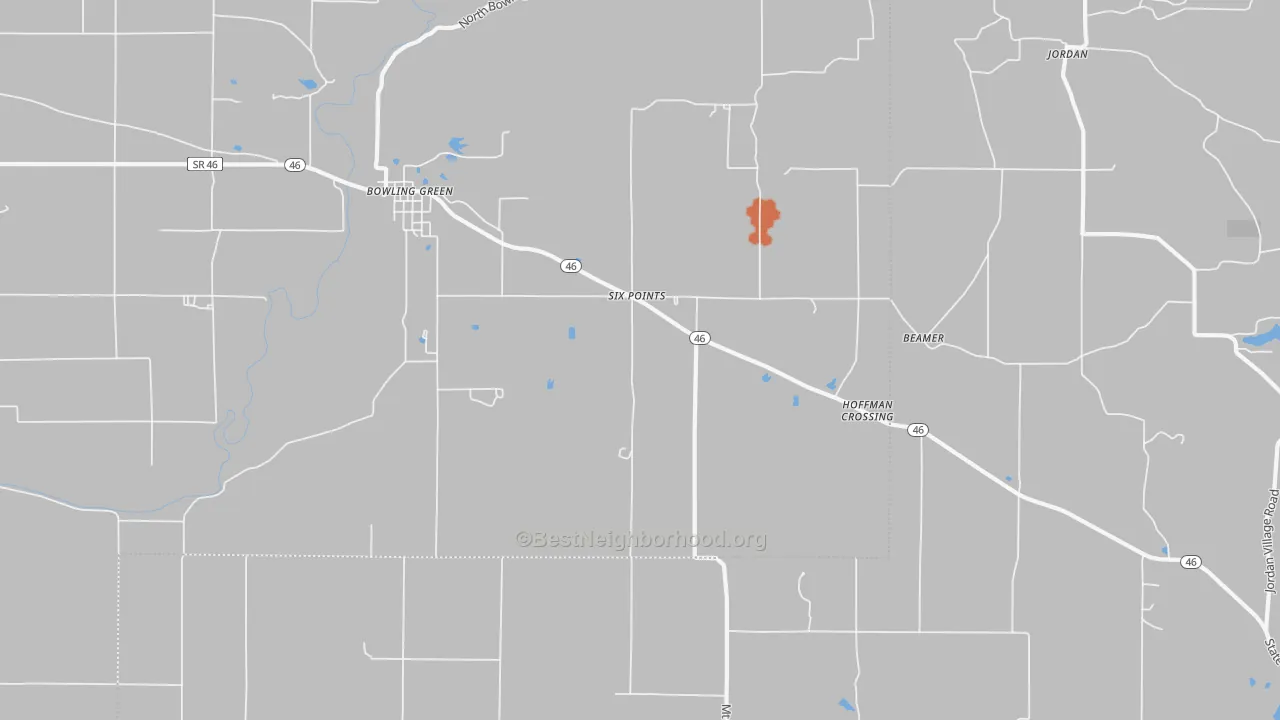 Bike Grade map of Bowling Green, IN
