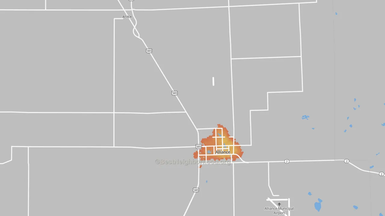 Bike Grade map of Box Butte County, NE