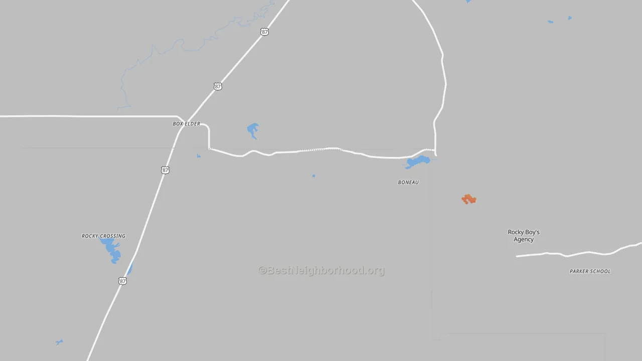 Bike Grade map of Box Elder, MT