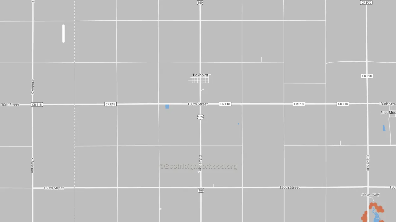 Bike Grade map of Boxholm, IA