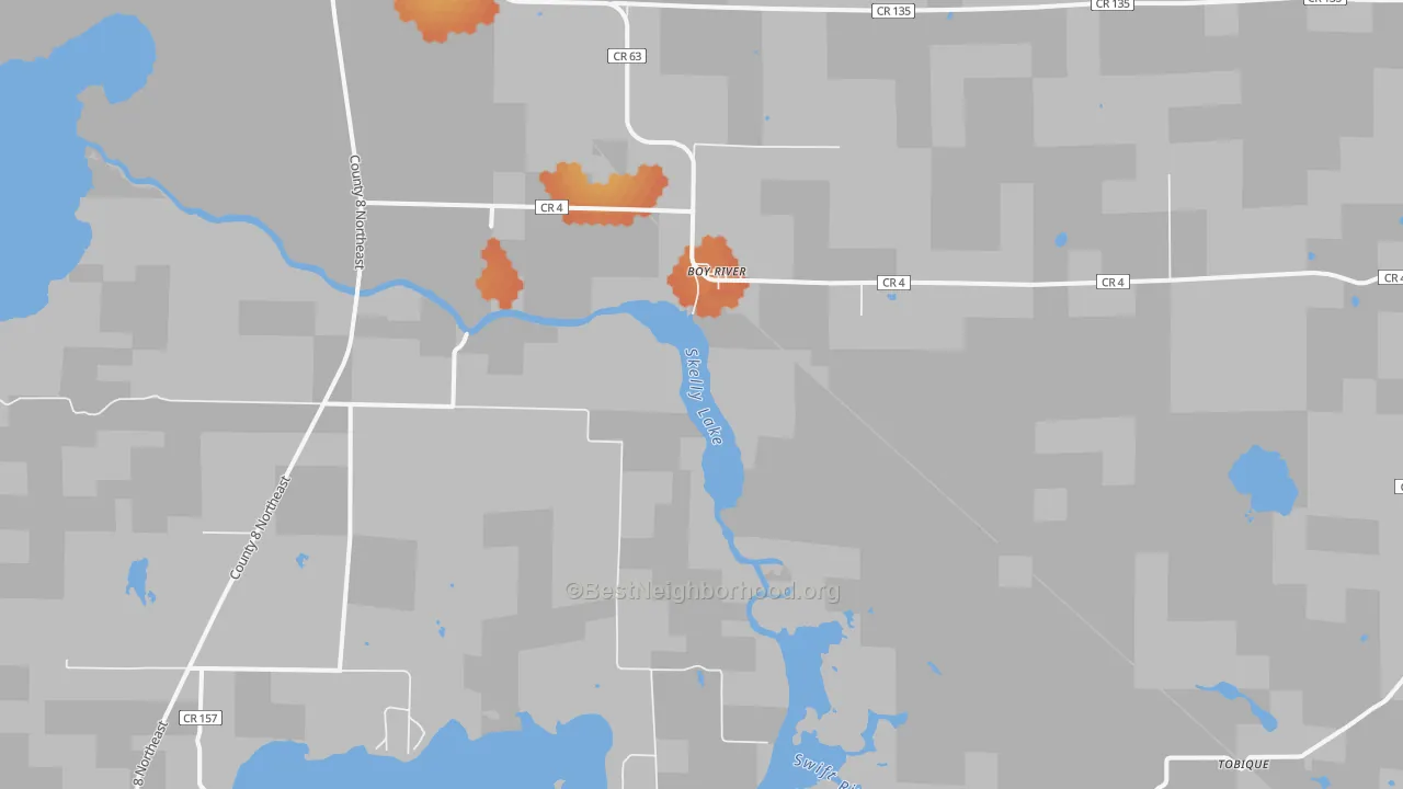 Bike Grade map of Boy River, MN