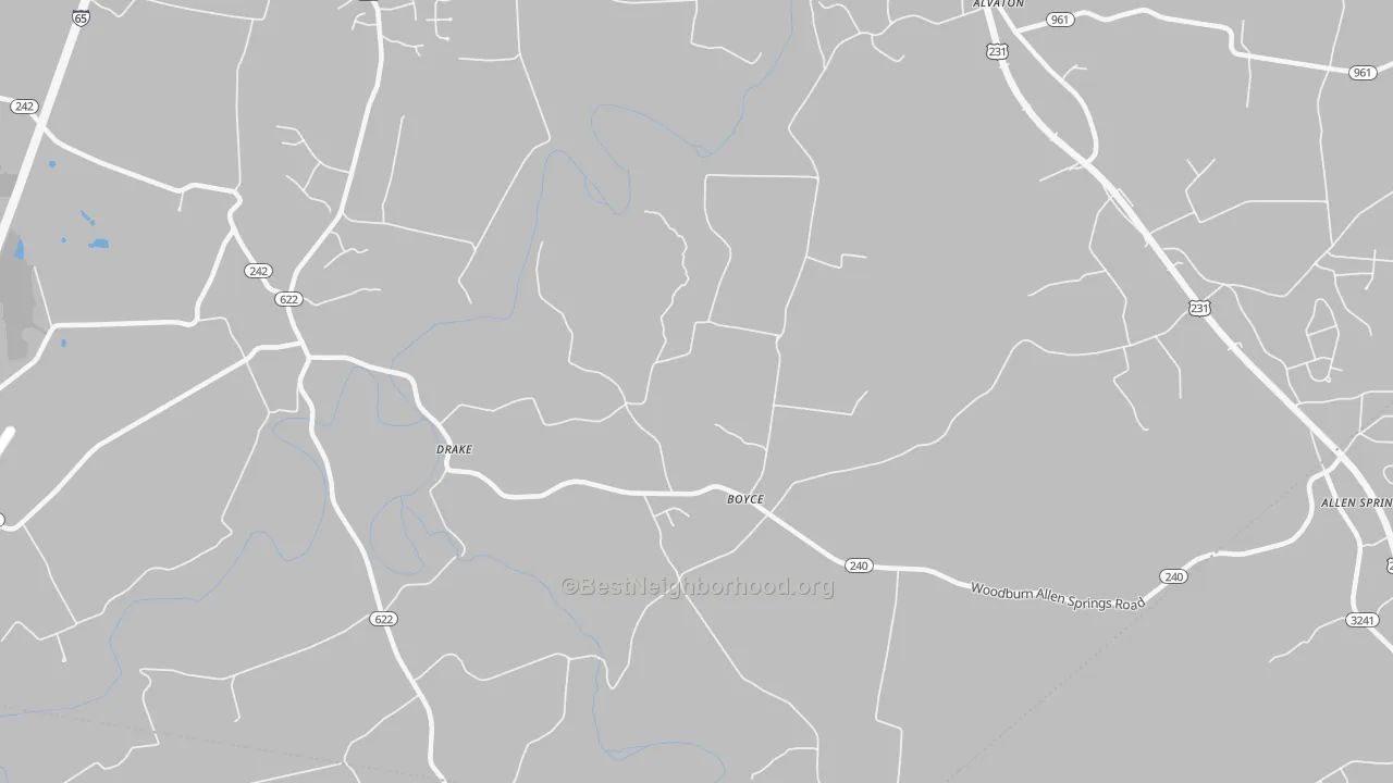 Bike Grade map of Boyce, KY