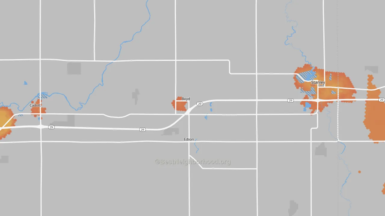 Bike Grade map of Boyd, WI