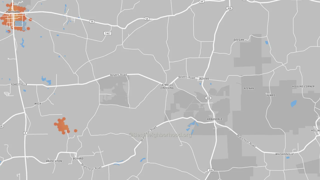 Bike Grade map of Boyers, PA