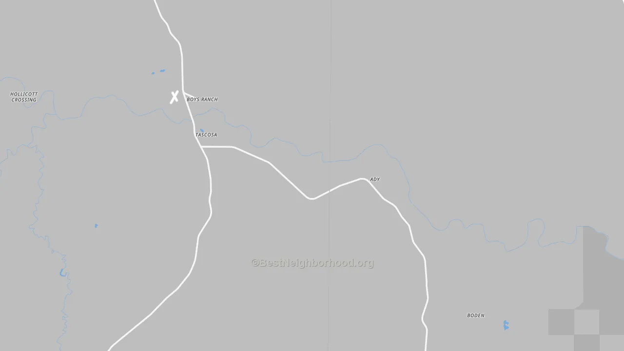 Bike Grade map of Boys Ranch, TX