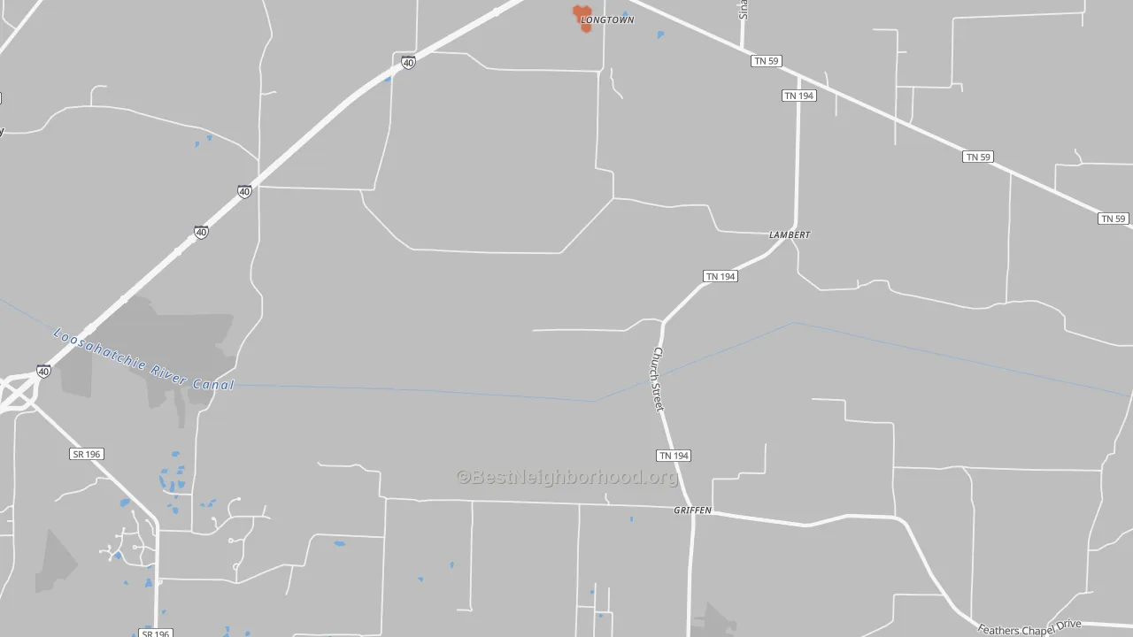Bike Grade map of Braden, TN