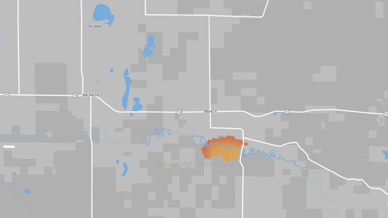 Bike Grade map of Branch, MI