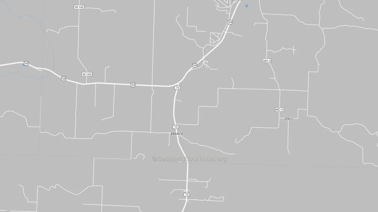 Bike Grade map of Branch, MO