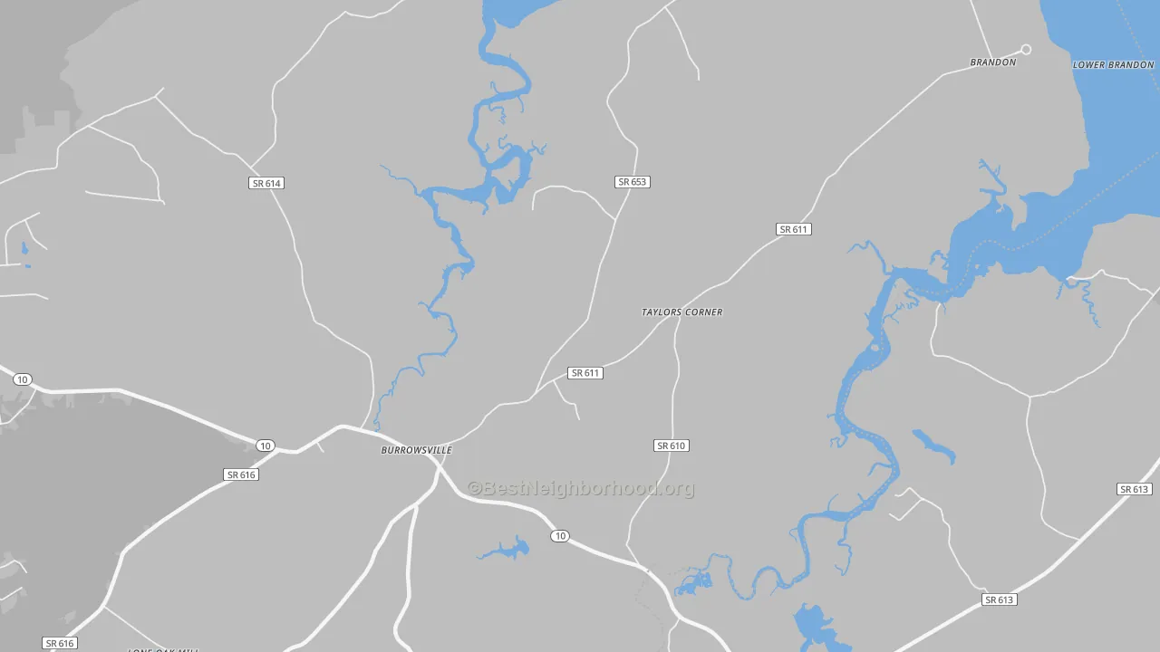 Bike Grade map of Brandon, VA