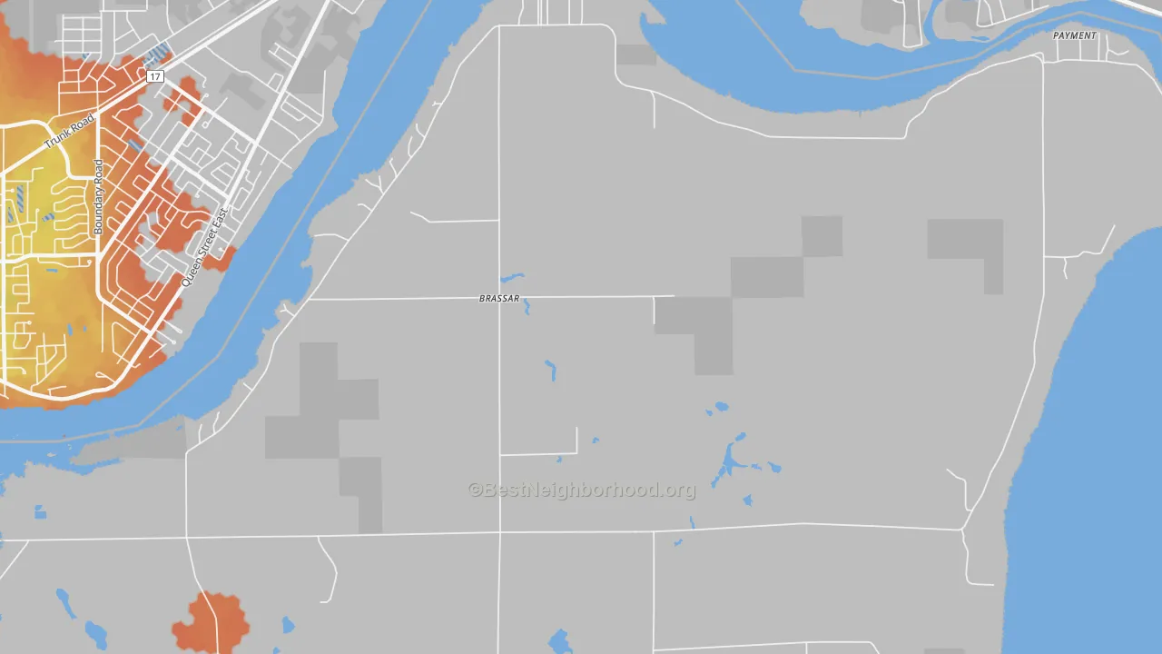 Bike Grade map of Brassar, MI
