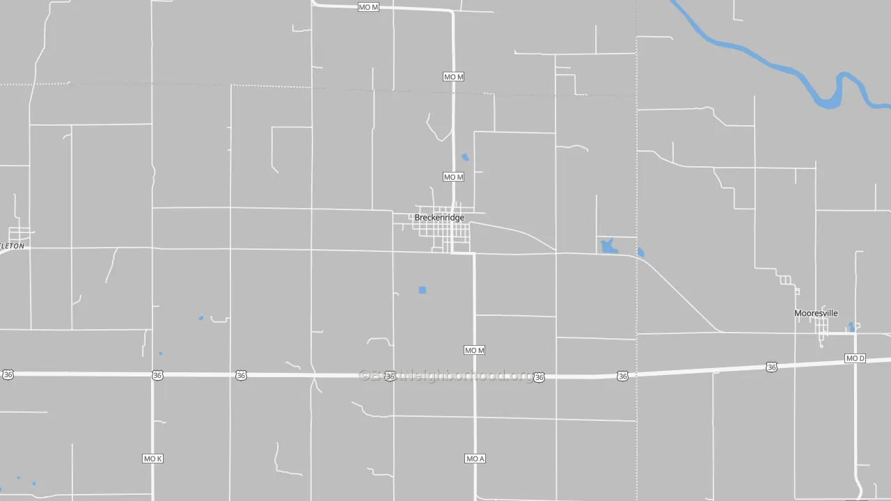 Bike Grade map of Breckenridge, MO