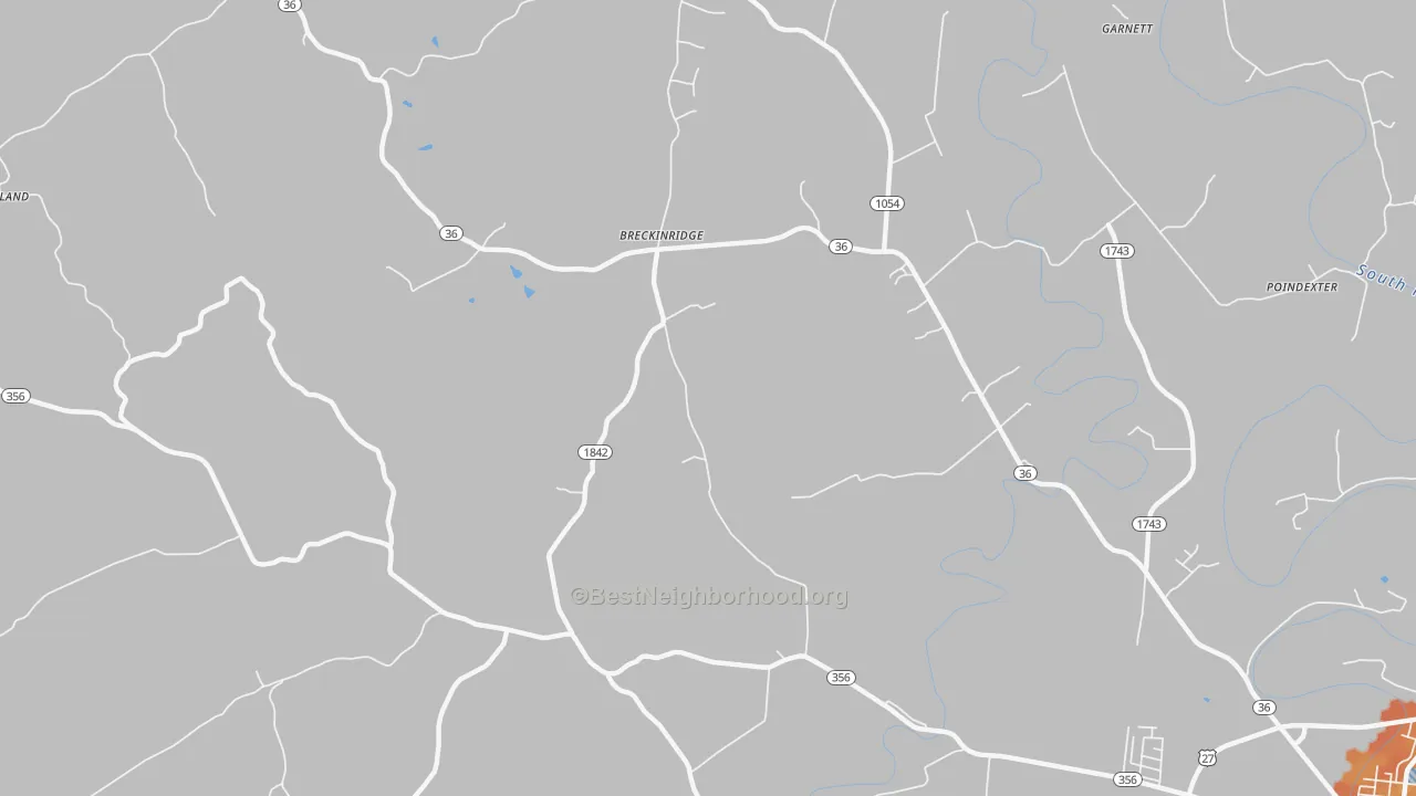 Bike Grade map of Breckinridge, KY