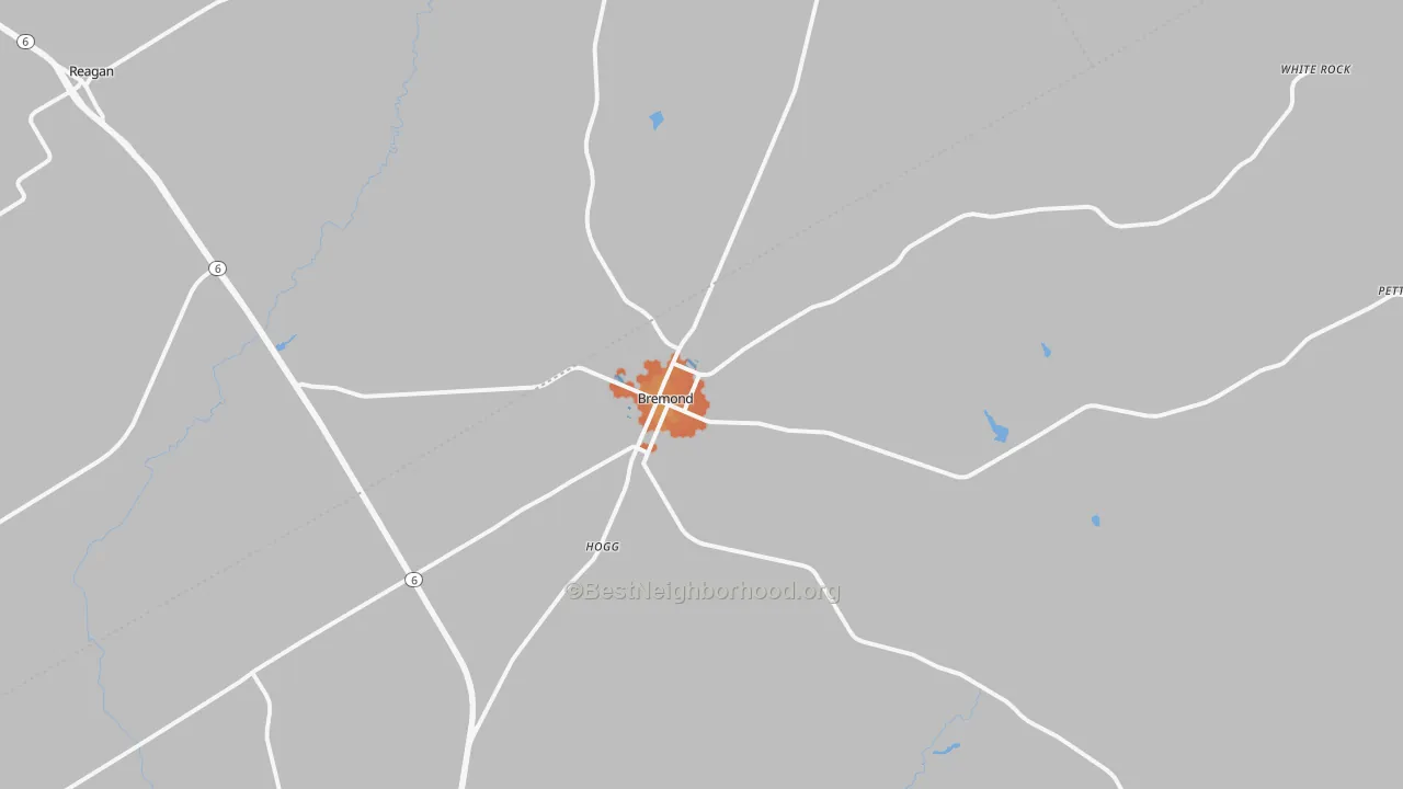 Bike Grade map of Bremond, TX
