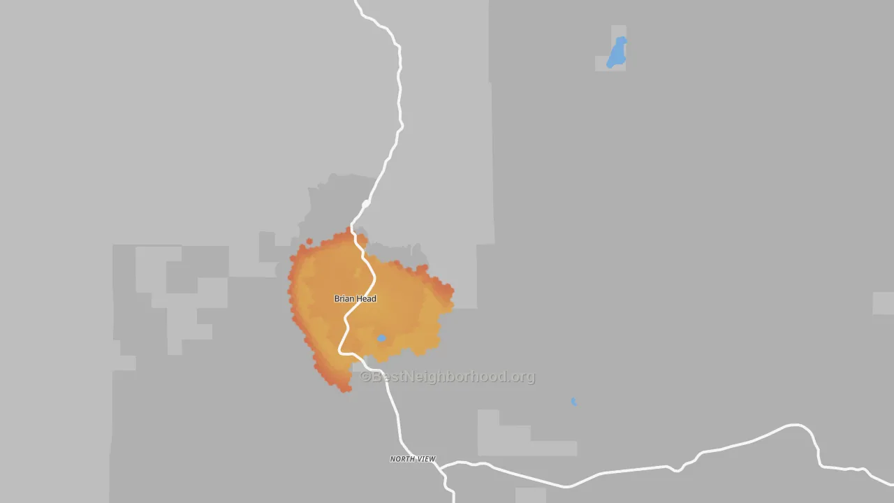 Bike Grade map of Brian Head, UT