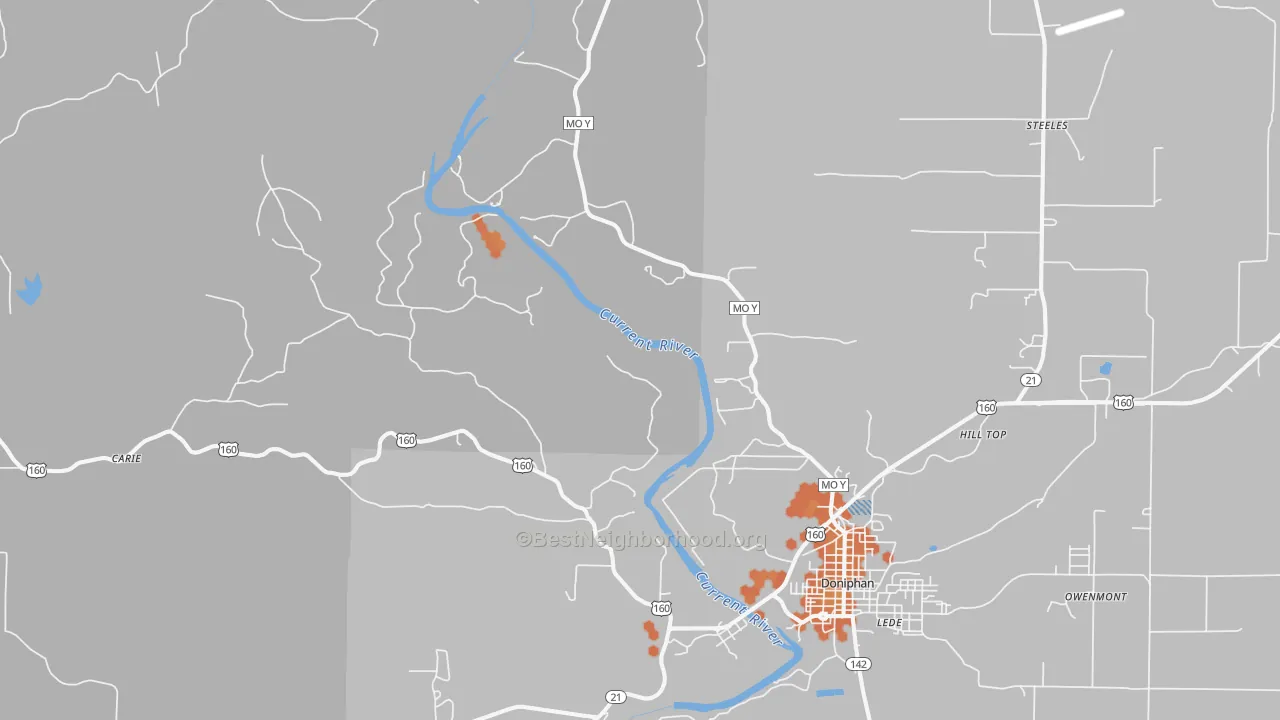 Bike Grade map of Briar, MO