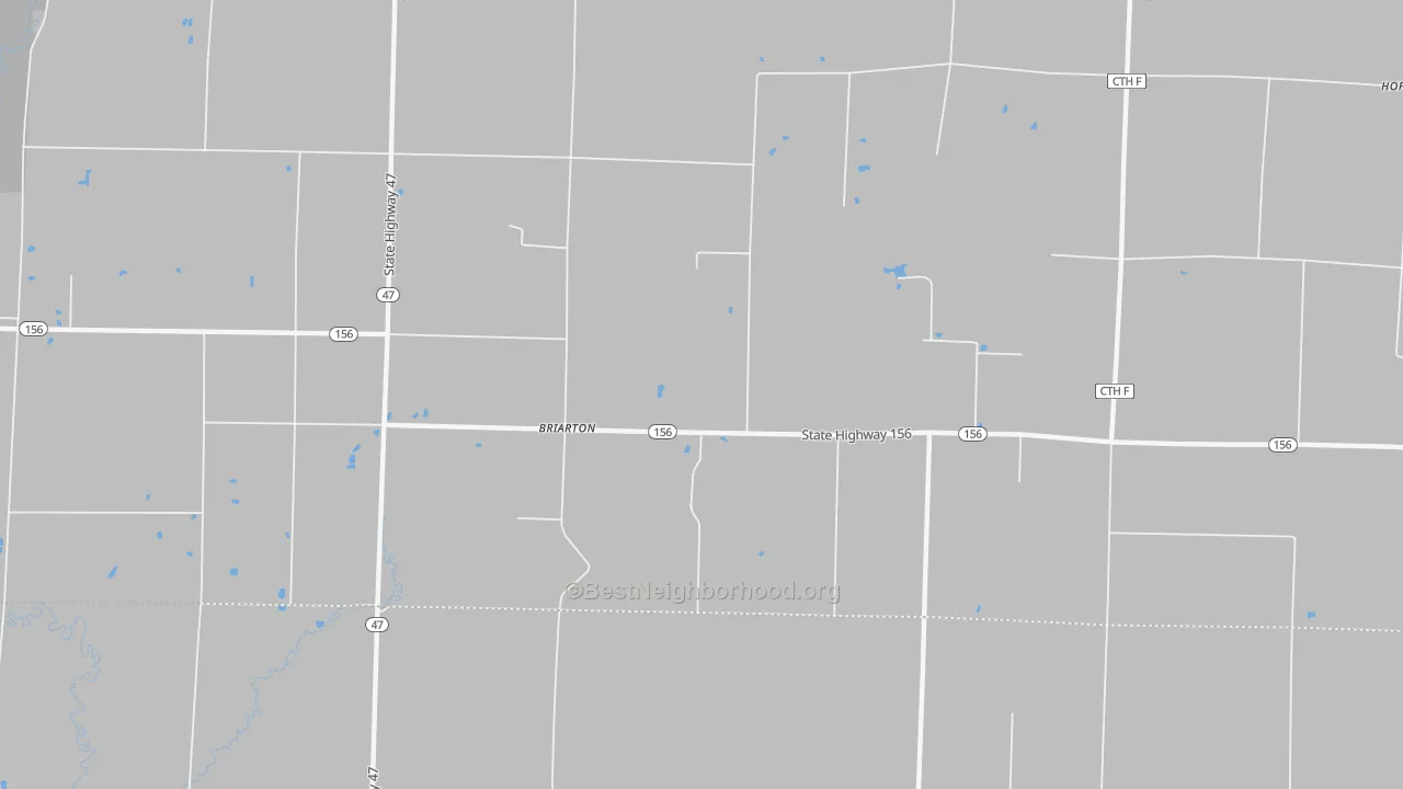 Bike Grade map of Briarton, WI