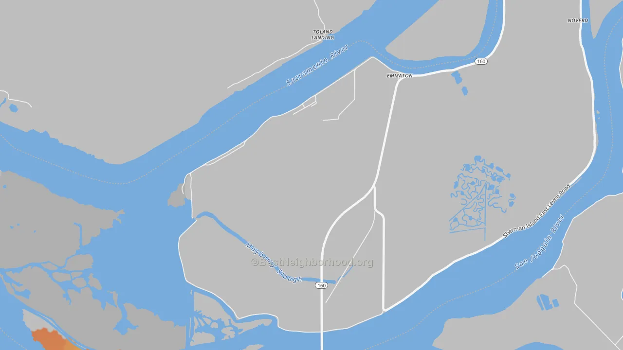 Bike Grade map of Bridgehead, CA