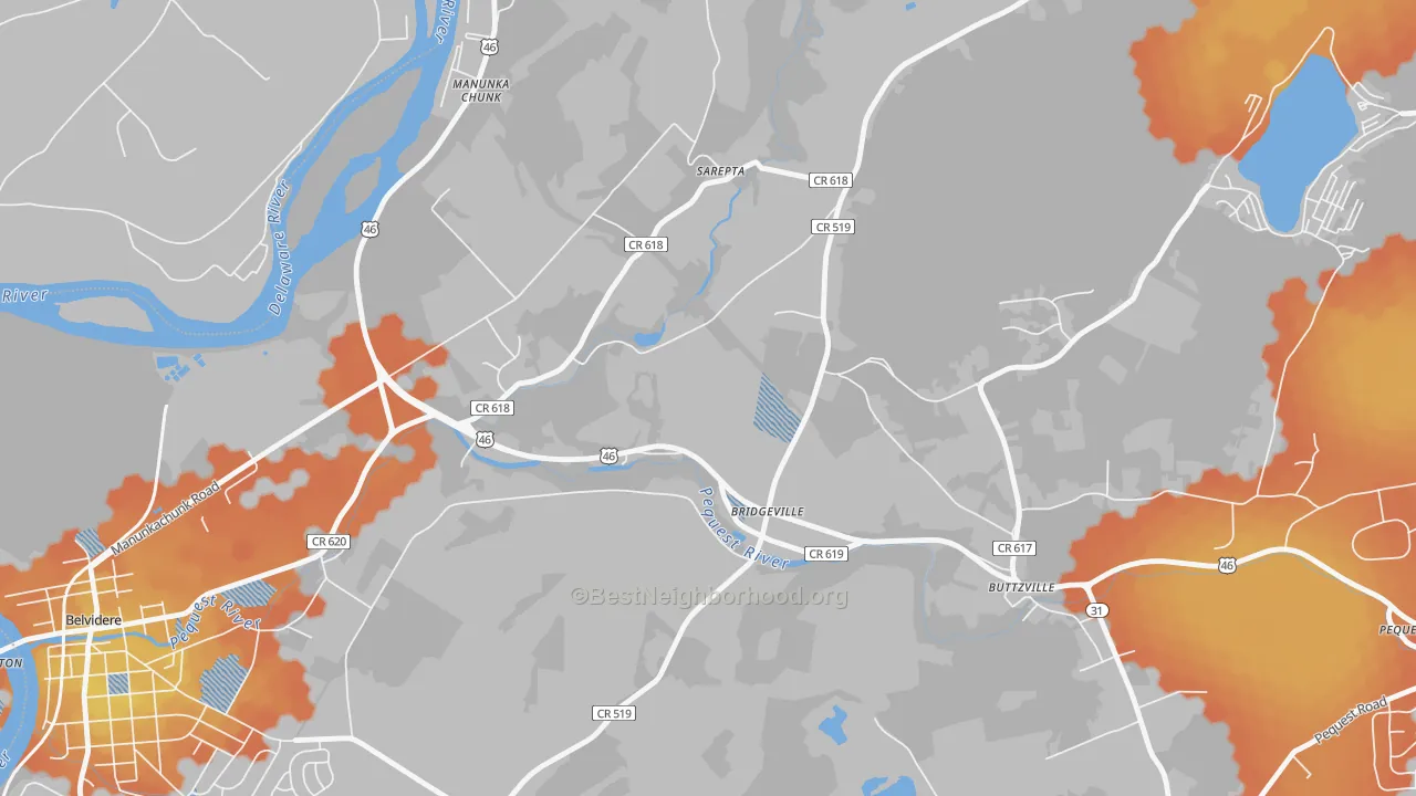 Bike Grade map of Bridgeville, NJ