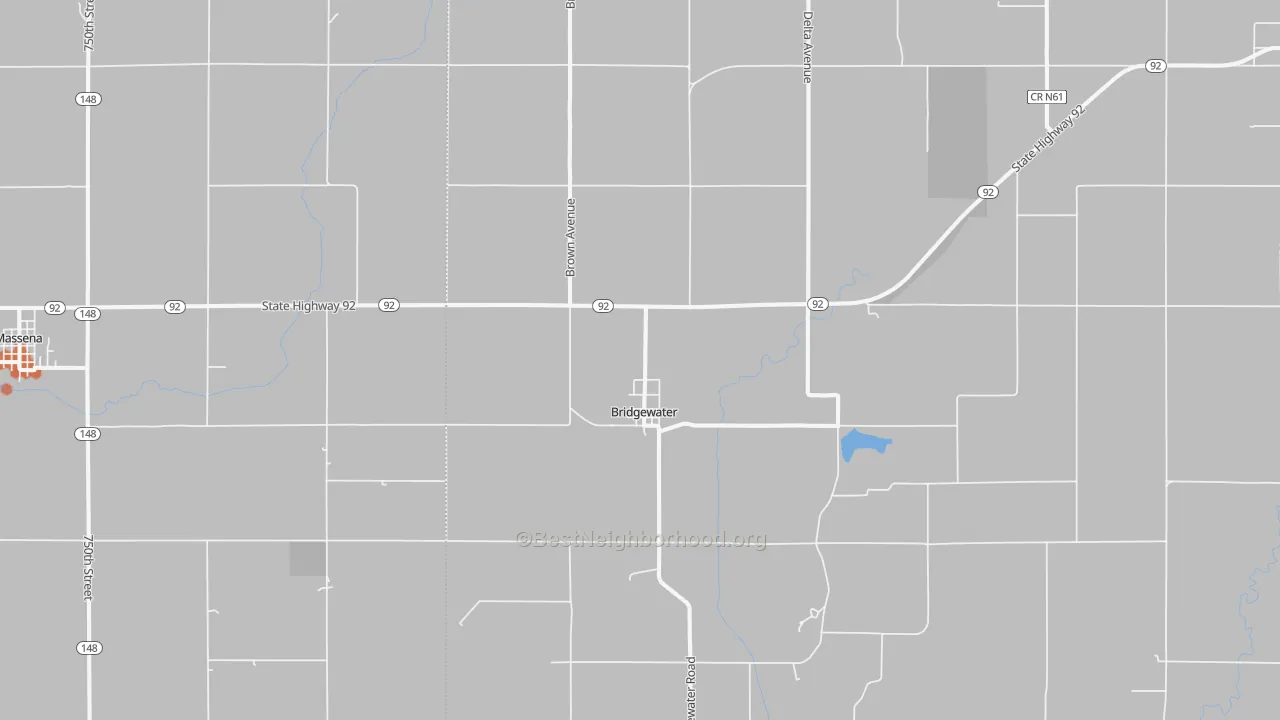 Bike Grade map of Bridgewater, IA