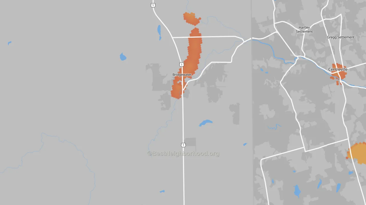 Bike Grade map of Bridgewater, ME