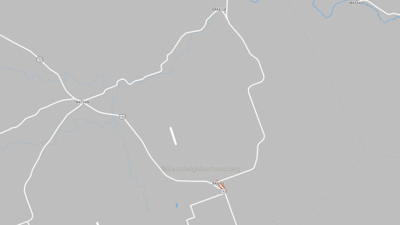 Bike Grade map of Briggs, TX