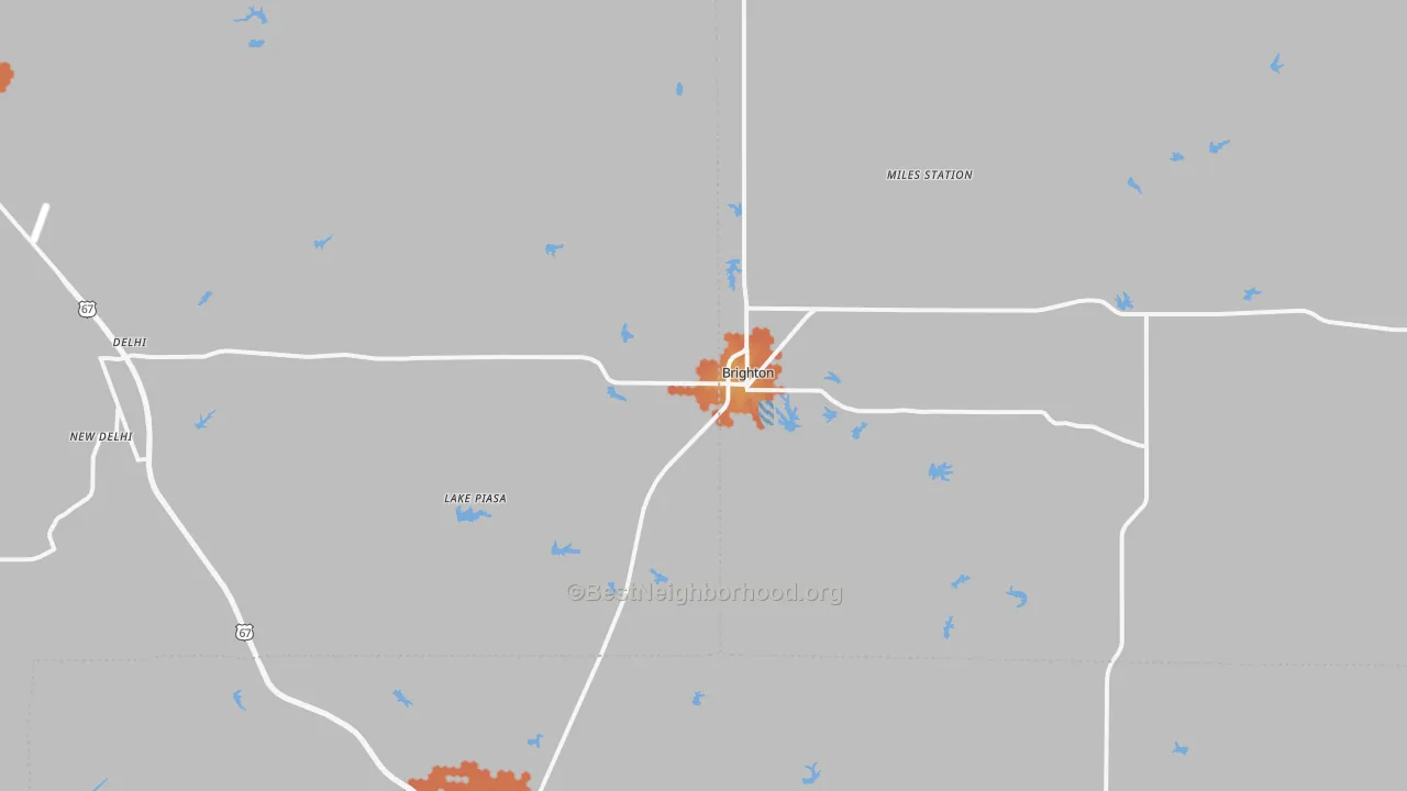 Bike Grade map of Brighton, IL