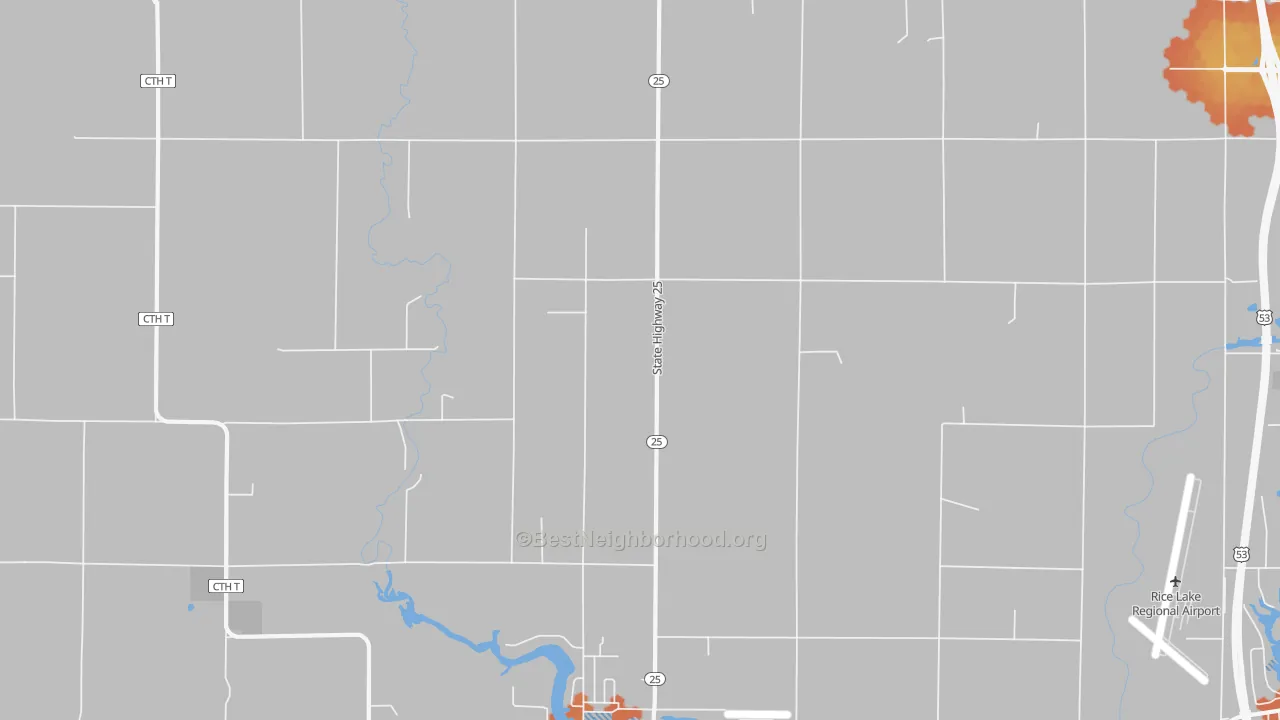Bike Grade map of Brill, WI
