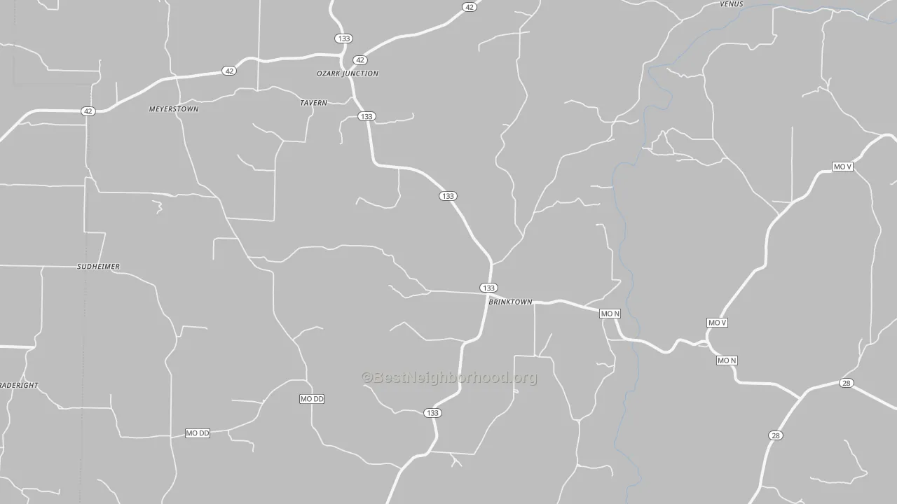 Bike Grade map of Brinktown, MO