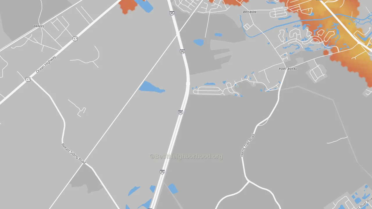 Bike Grade map of Brisbon, GA