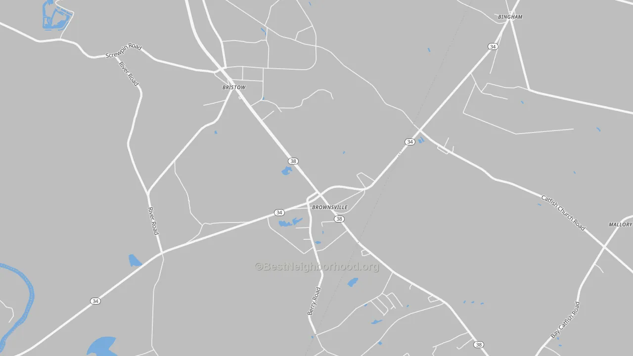 Bike Grade map of Bristow, SC