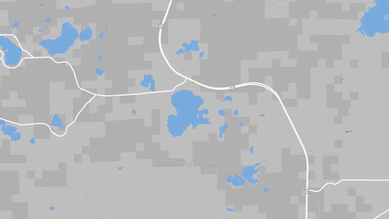 Bike Grade map of Britt, MN