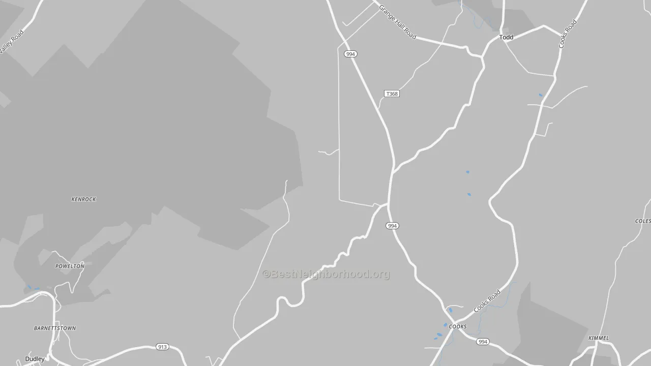 Bike Grade map of Broad Top, PA
