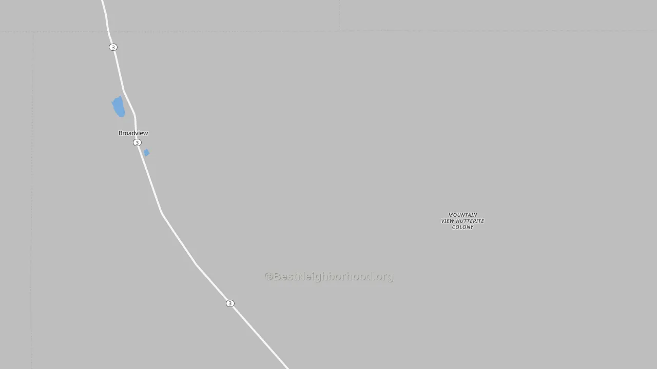 Bike Grade map of Broadview, MT