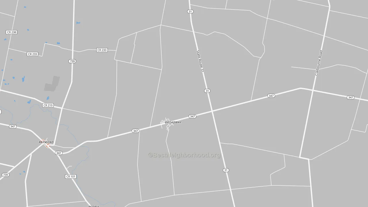 Bike Grade map of Broadway, OH