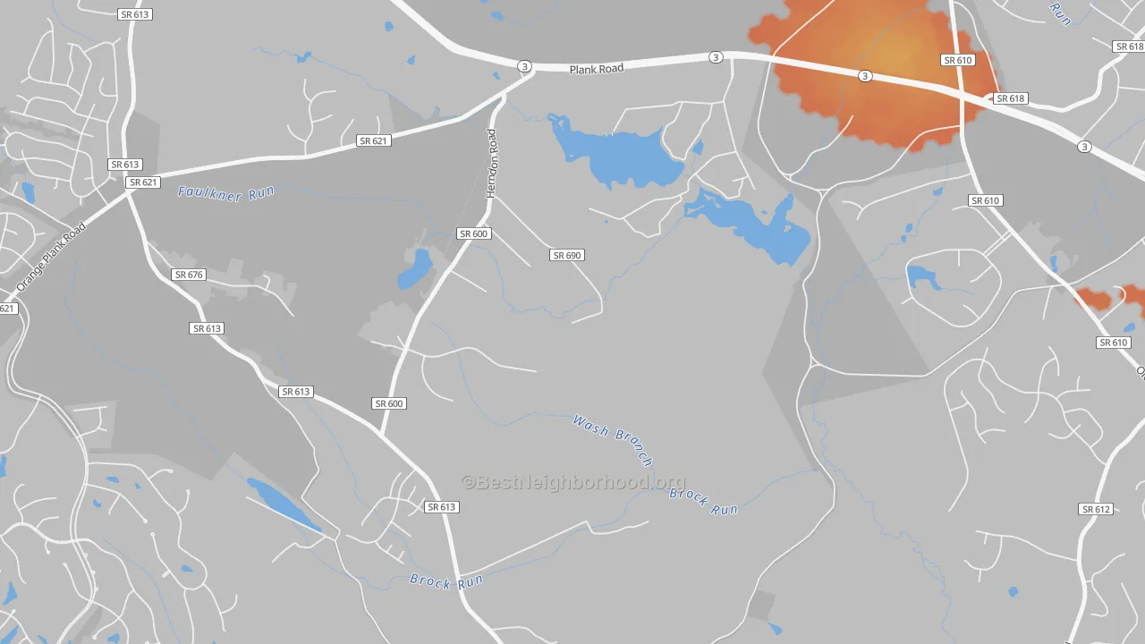 Bike Grade map of Brockroad, VA