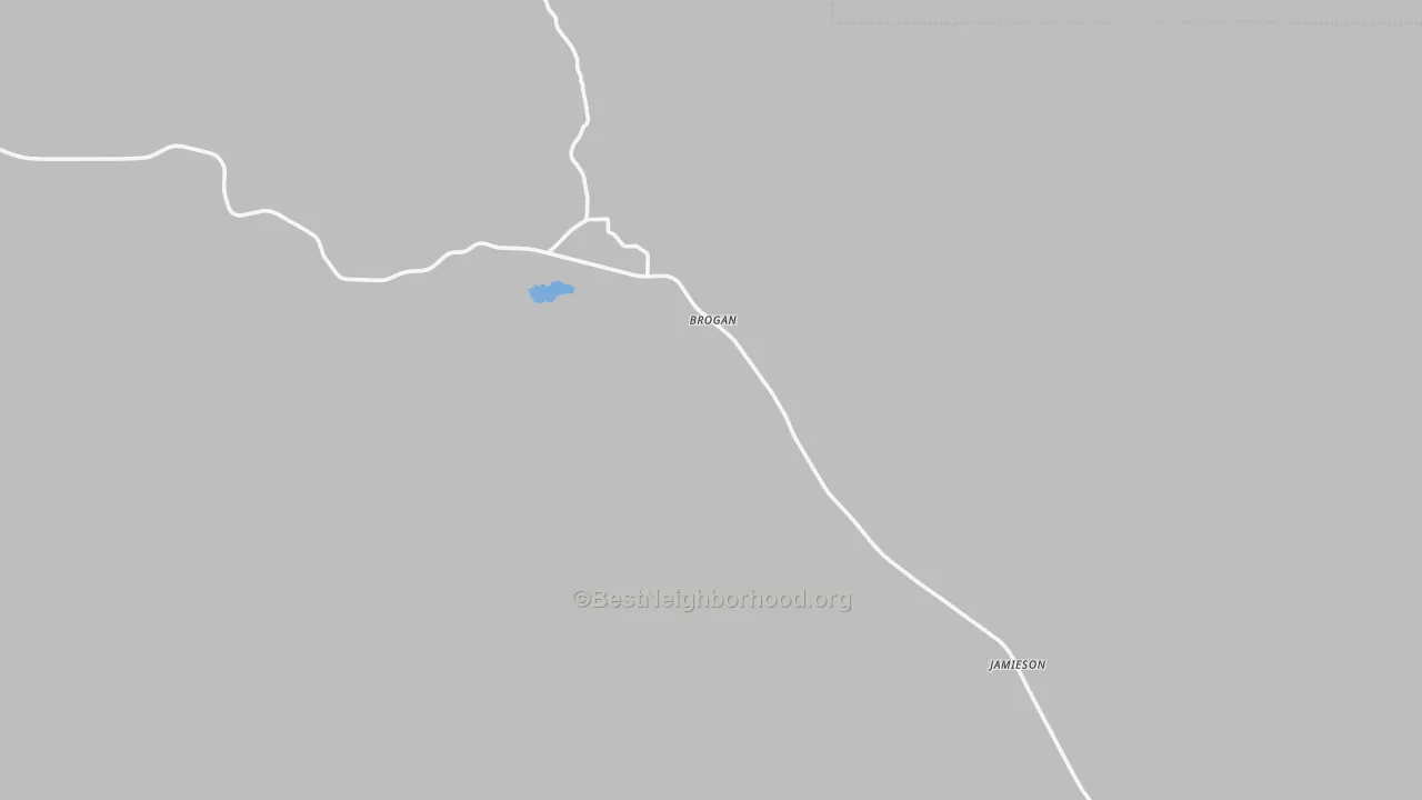 Bike Grade map of Brogan, OR