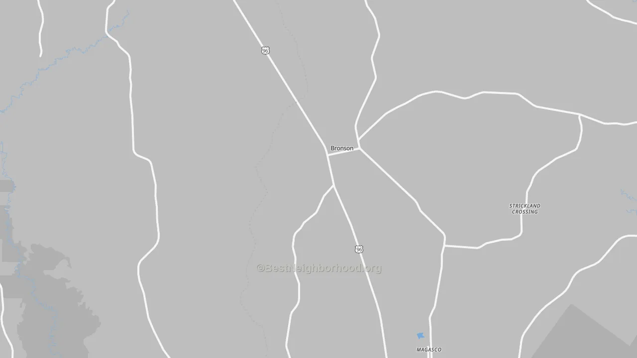 Bike Grade map of Bronson, TX