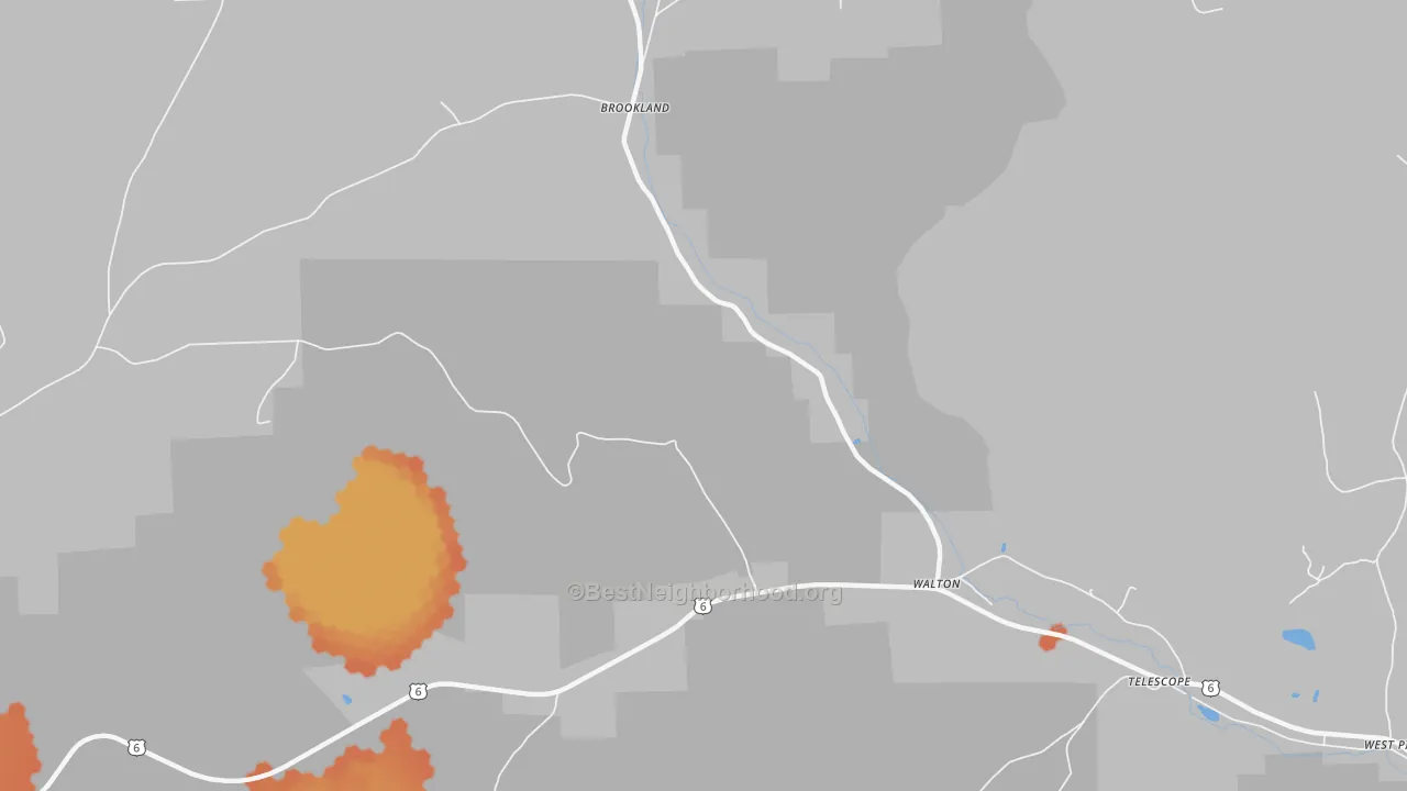 Bike Grade map of Brookland, PA