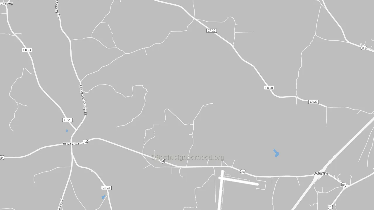 Bike Grade map of Brooklyn, AL