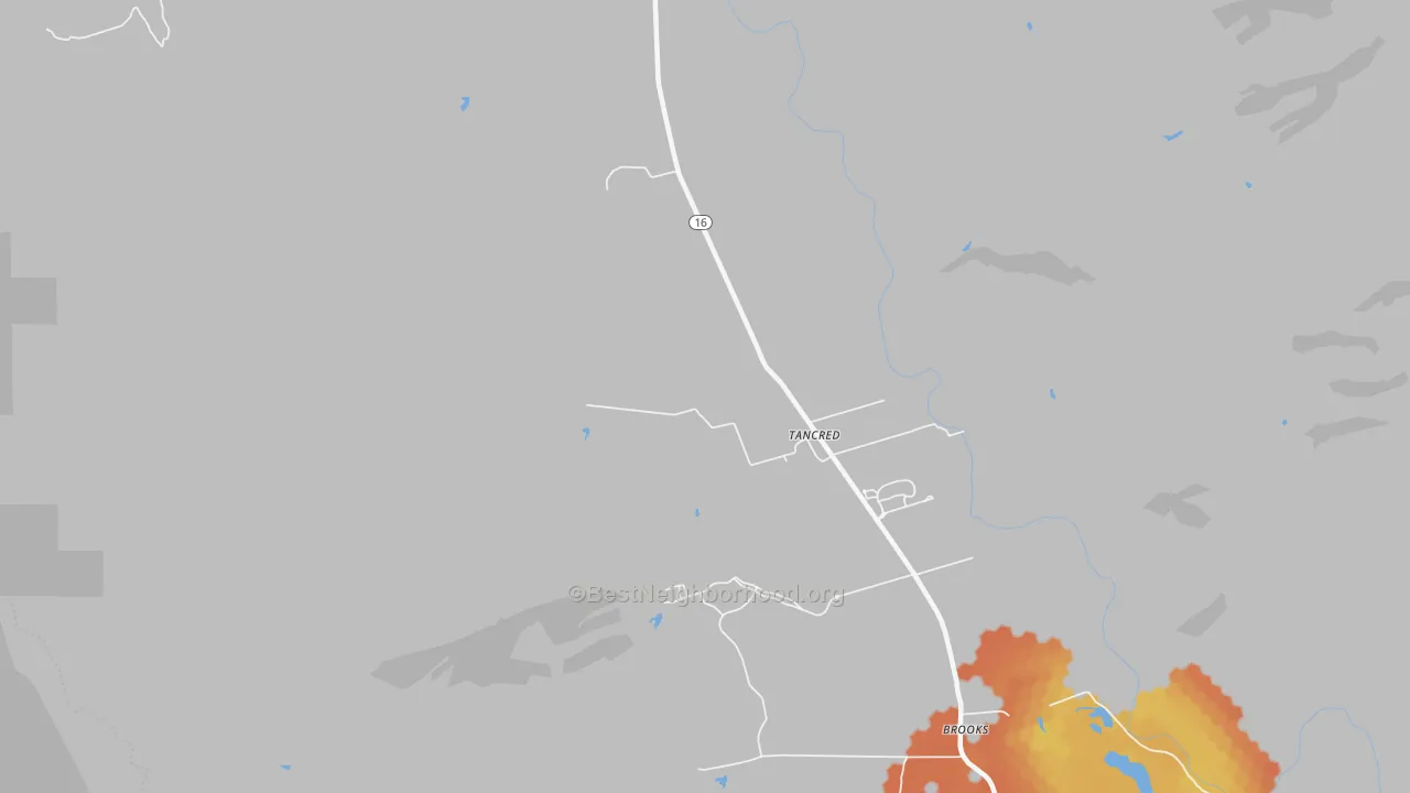 Bike Grade map of Brooks, CA