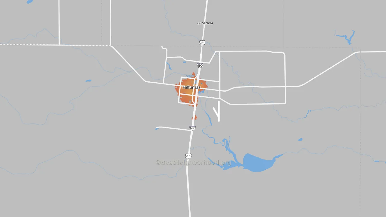 Bike Grade map of Brooks County, TX