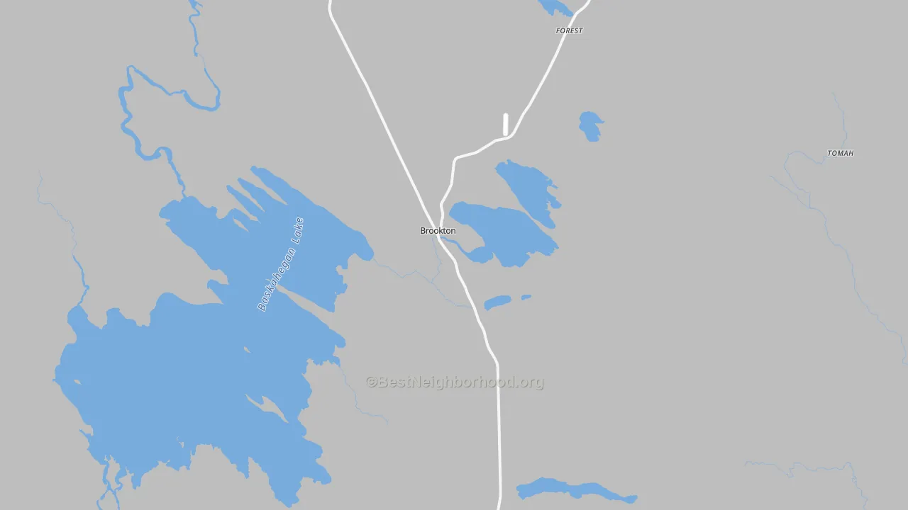 Bike Grade map of Brookton, ME