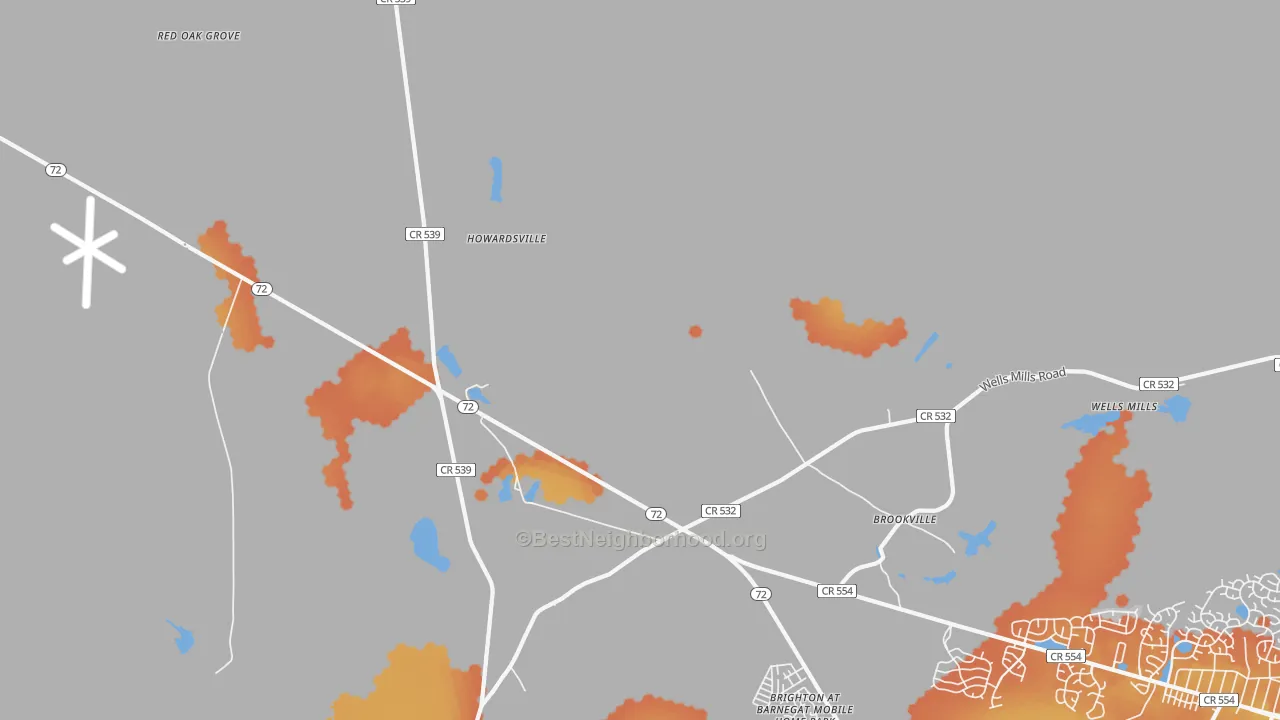 Bike Grade map of Brookville, NJ